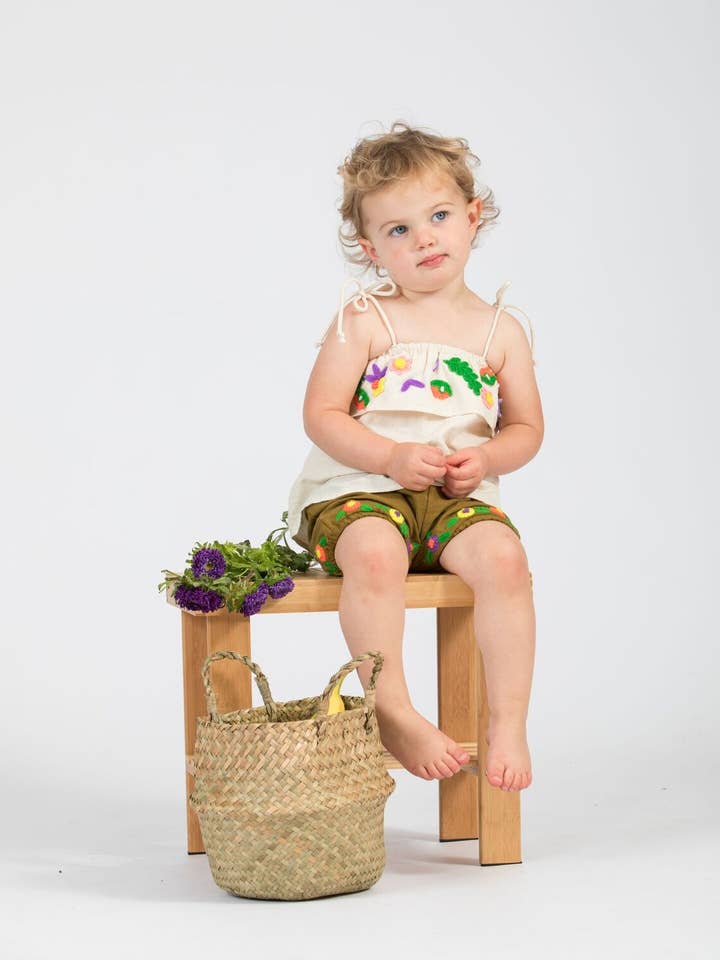 Akshu and Ing - Wholesale Jumpsuit - Baby - Mustard Daisy Bloomer