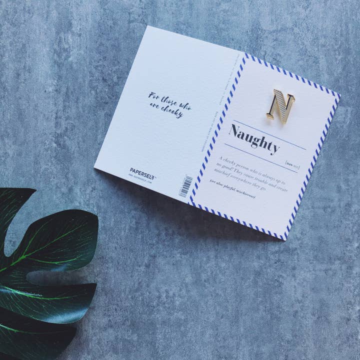 PAPERSELF - Wholesale Badge Accessory - Women's - Pin Badge Card N -Naughty0