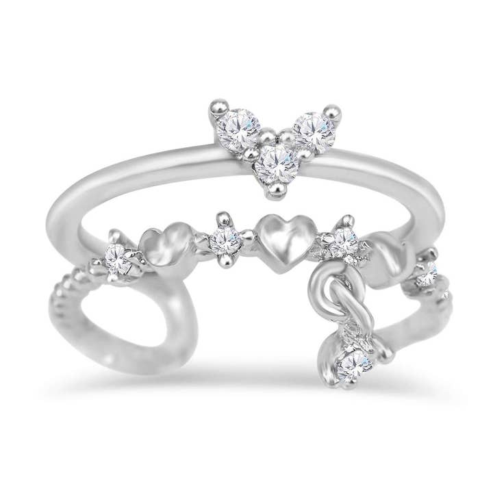 Anello Cuore Argento per la vendita all'ingrosso da parte di Cupidstone Accessories