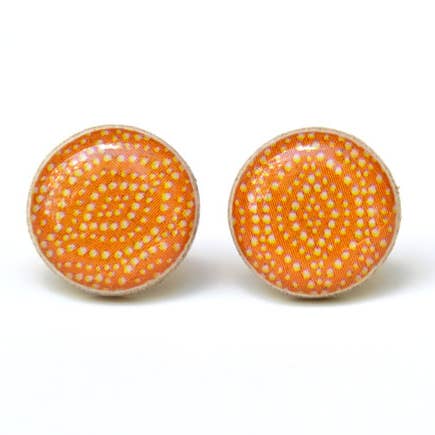 Boho Orange Stud Earrings for wholesale by Starlight Woods
