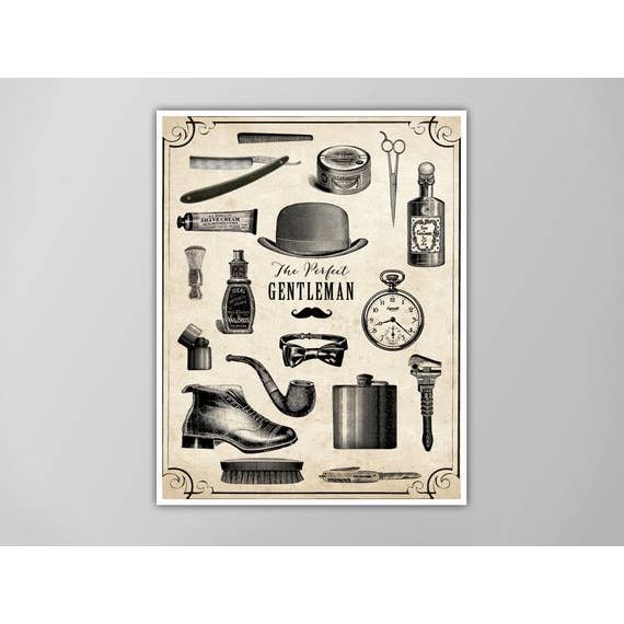 11” x 14” The Perfect Gentleman Art Print for wholesale by The National Anthem