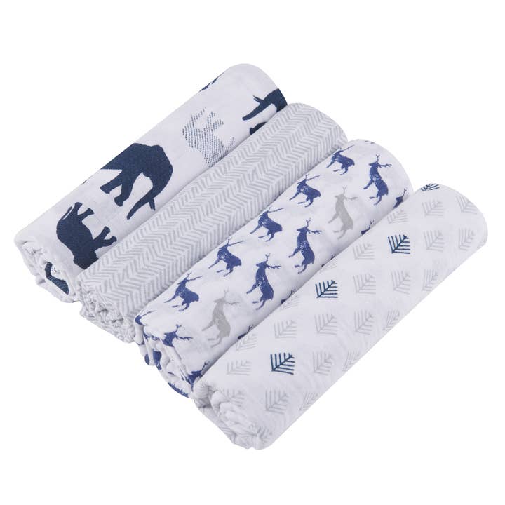 Newcastle Classics - Wholesale Swaddle - Baby - In The Wild Swaddle 4-Pack1