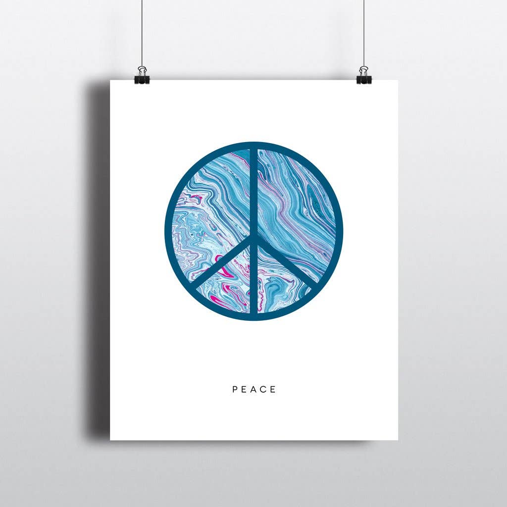 pixelimpress - Wholesale Art Print - PEACE Art Print | Marble Art | WORLD PEACE