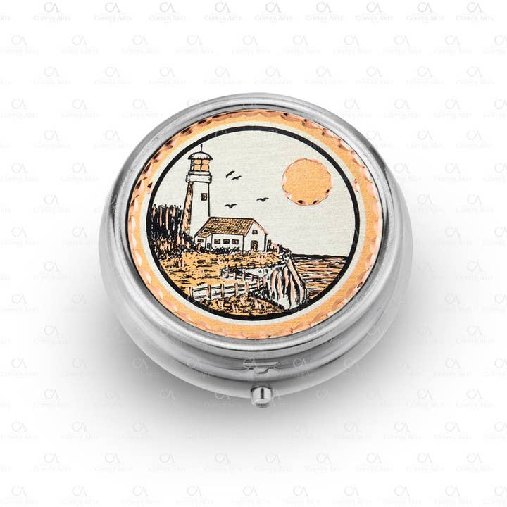 PB 15 Lighthouse Pill Box for wholesale by COPPER ARTS INC.