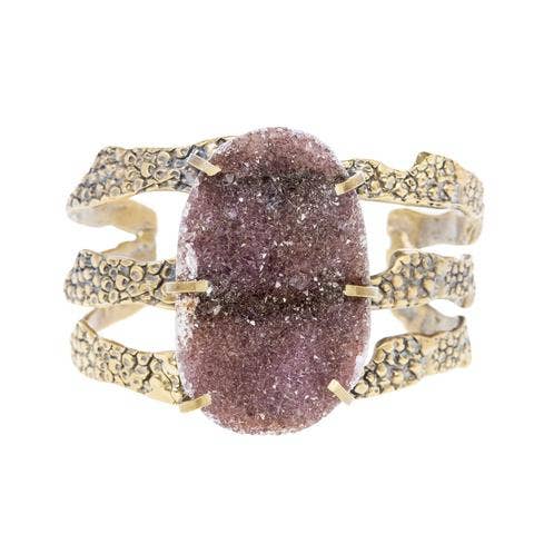 Bracelets Stingray avec grand manchette Druzy pour la vente par Alkemie Jewelry