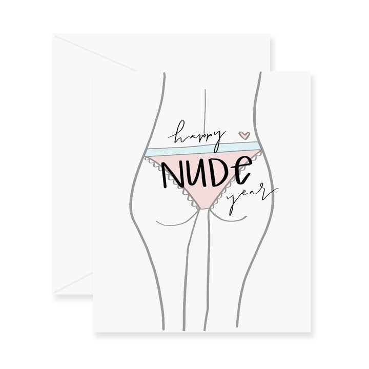 Carte de vœux Happy Nude Year pour la vente par Fresh Out of Ink