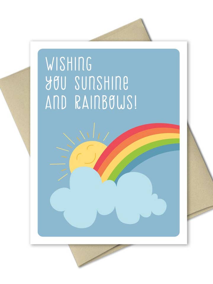 Rainbow Sunshine - Greeting Card for wholesale by The Imagination Spot