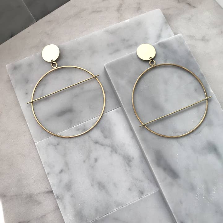 Rise and Fall Hoops for wholesale by Zil Jewelry