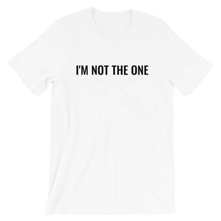 I'm Not The One Tee - White for wholesale by Yatir Clothing