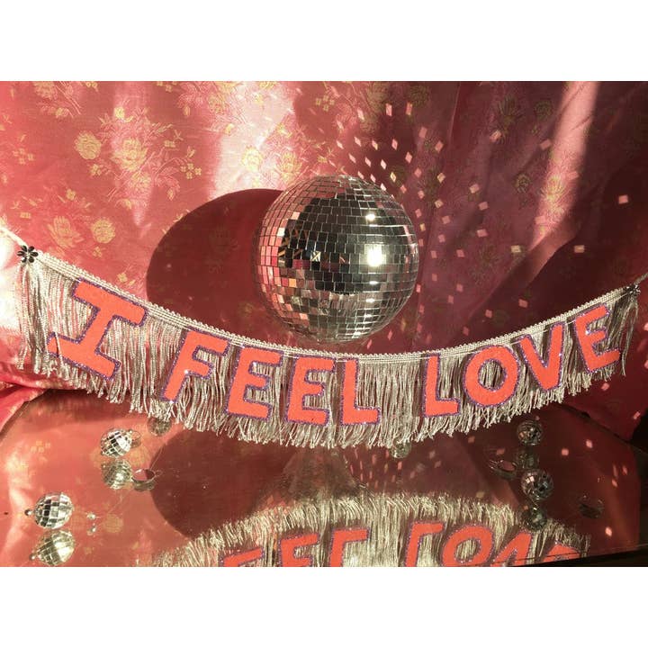 I Feel Love Fringe Banner for wholesale by FUN CULT
