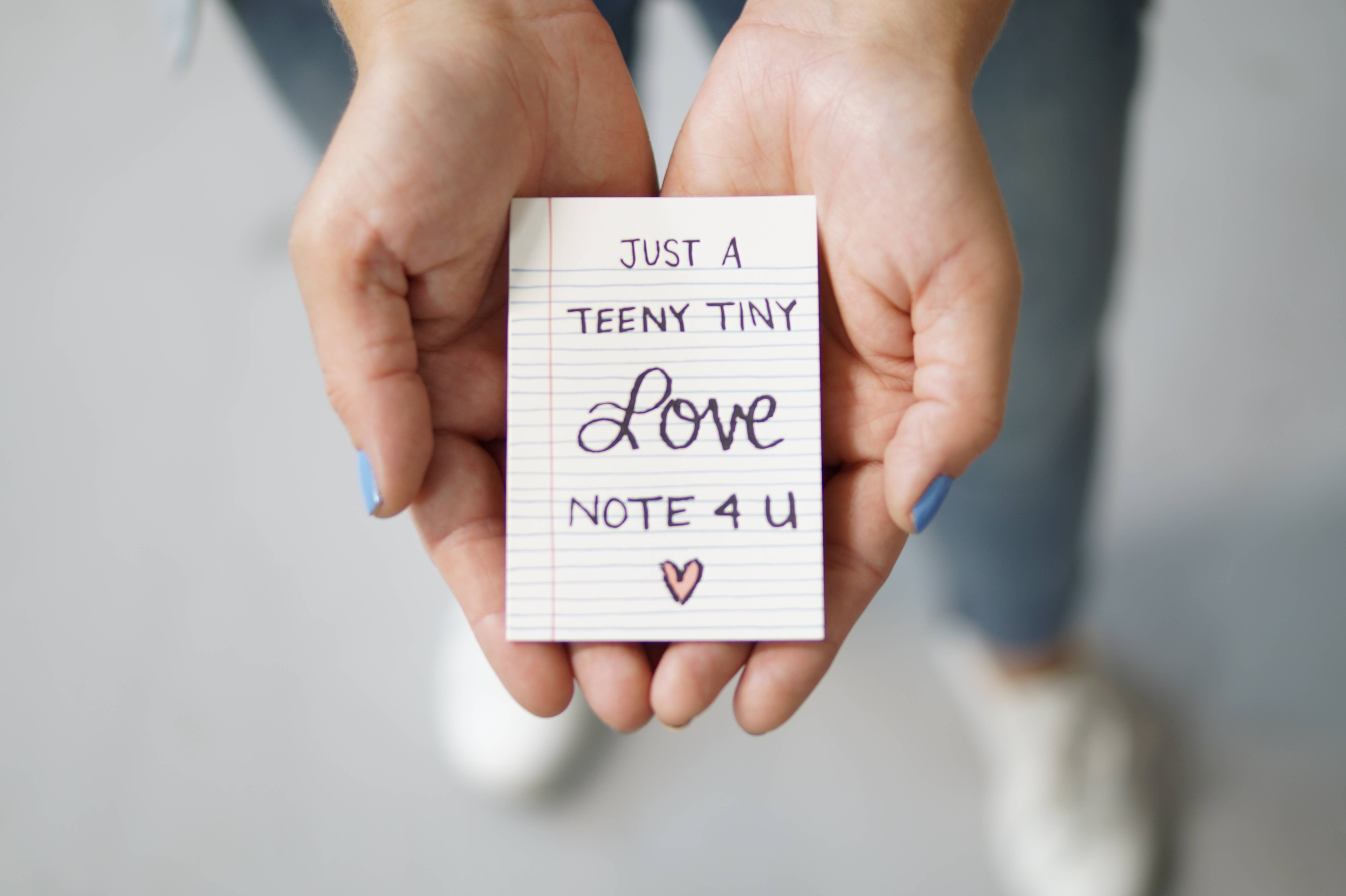 9th Letter Press - Wholesale Love Card - Teeny Tiny Love Note - Enclosure Card - Love Card1