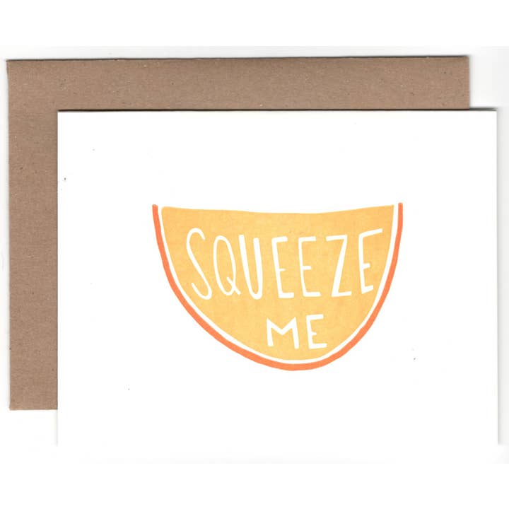 Power and Light Press - Wholesale Love Card - Squeeze Me Orange - SALE