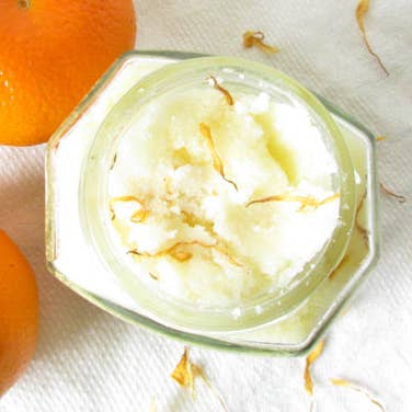 Sheep Milk Sugar Scrub - Uplifting Tangerine Calendula for wholesale by Sheep Shop
