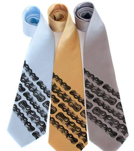 Cyberoptix Tie Lab - Wholesale Necktie - Men's - Bike Chain Stripe Necktie3