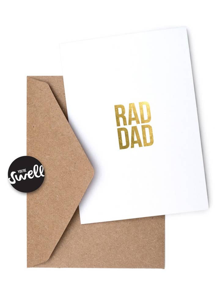 Rad Dad Card for wholesale by Swell Made Co.