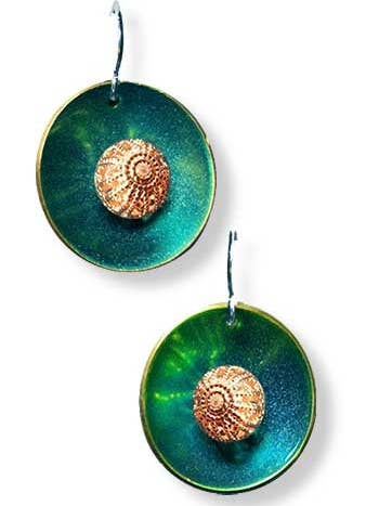 Boucles d'oreilles centrées - Sarcelle pour la vente par LeDanse Limited Edition Jewelry