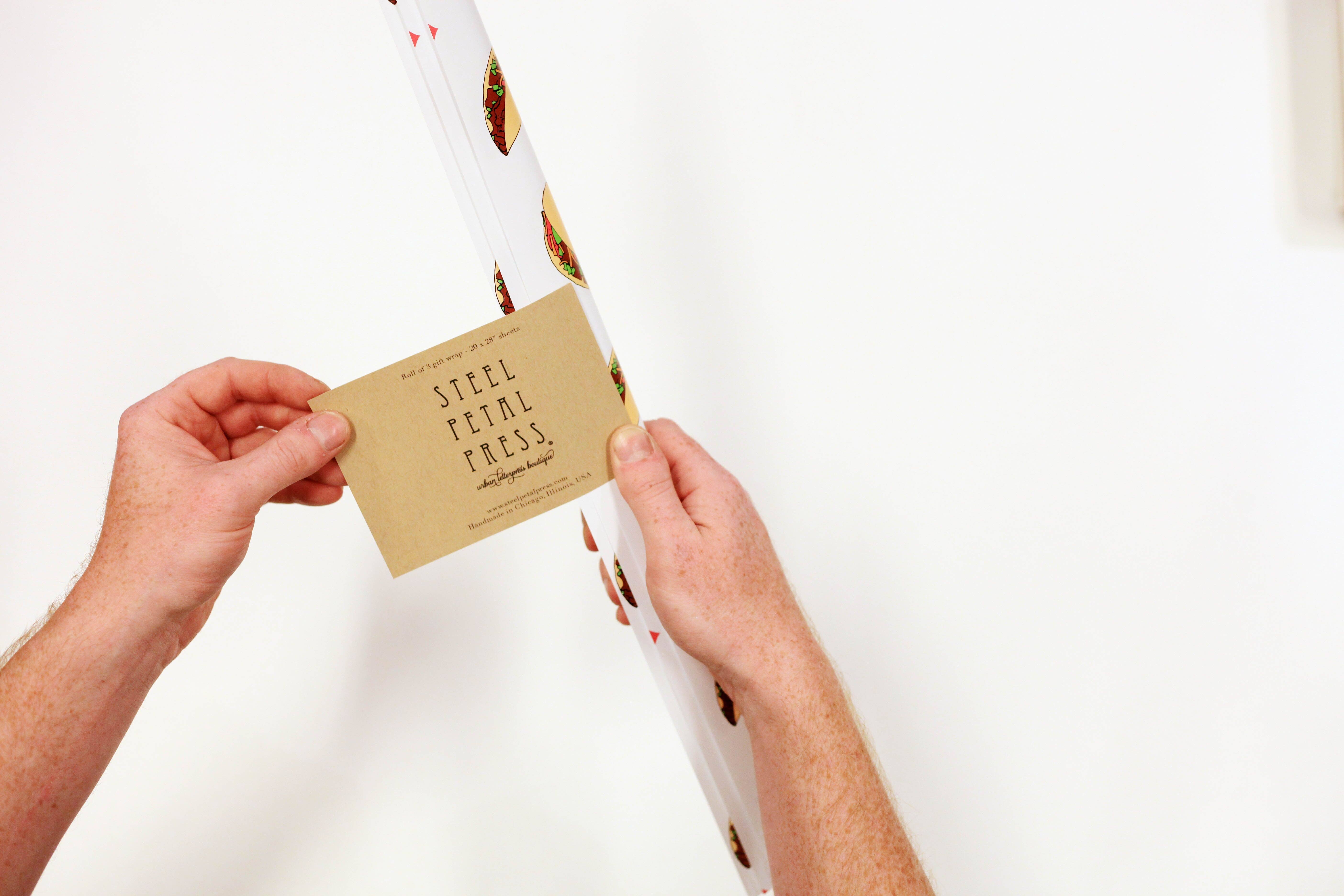 Steel Petal Press - Wholesale Wrapping Paper Roll - Taco Gift Wrapping Paper - Roll of 3 Sheets5