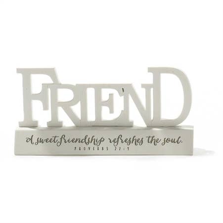 Friend White Resin Tabletop Figurine for wholesale by Dicksons