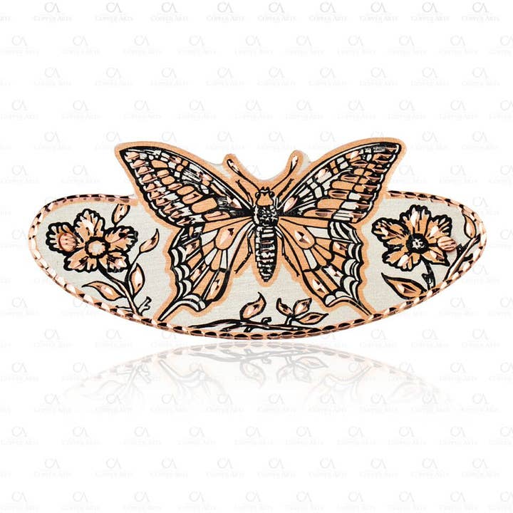 COPPER ARTS INC. - Wholesale Hair Clip - Women's - HR 28 Monarch Butterfly Hair Clips