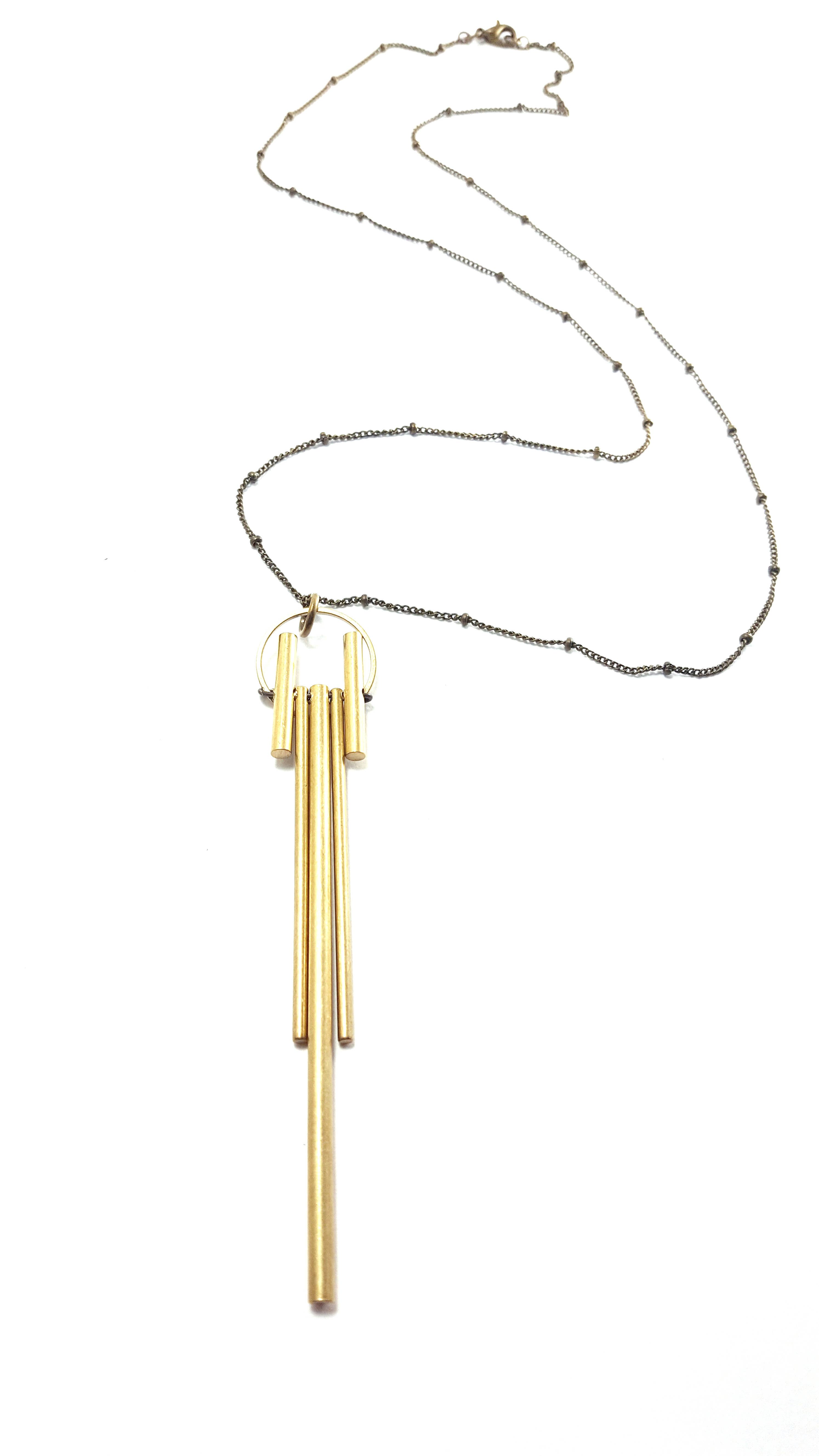 Dynamo - Wholesale Pendant/Charm Necklace - Vertical Bar Necklace Minimal Necklace Minimalist Necklace1