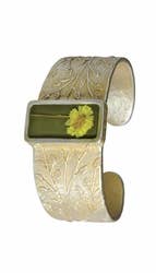Shari Dixon - Wholesale Cuff Bracelet - Yellow Achillea Rect. Cuff0