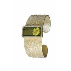 Shari Dixon - Wholesale Cuff Bracelet - Yellow Achillea Rect. Cuff