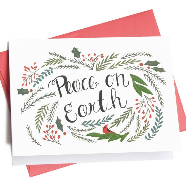 Peace on Earth | Christmas Greeting Card for wholesale by Inkwell Cards