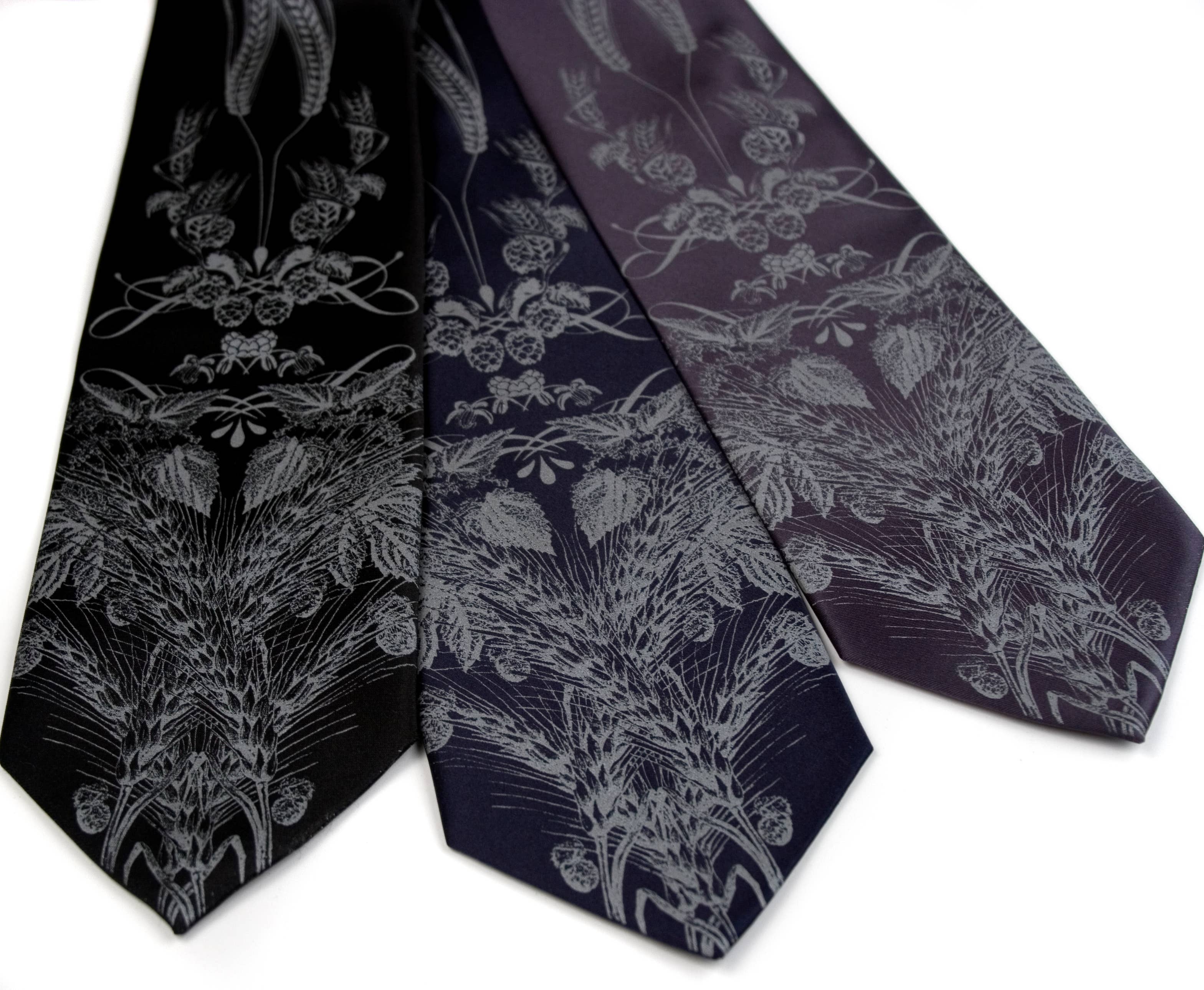 Cyberoptix Tie Lab - Wholesale Necktie - Men's - Beer Necktie. Hops & Wheat Print Tie14