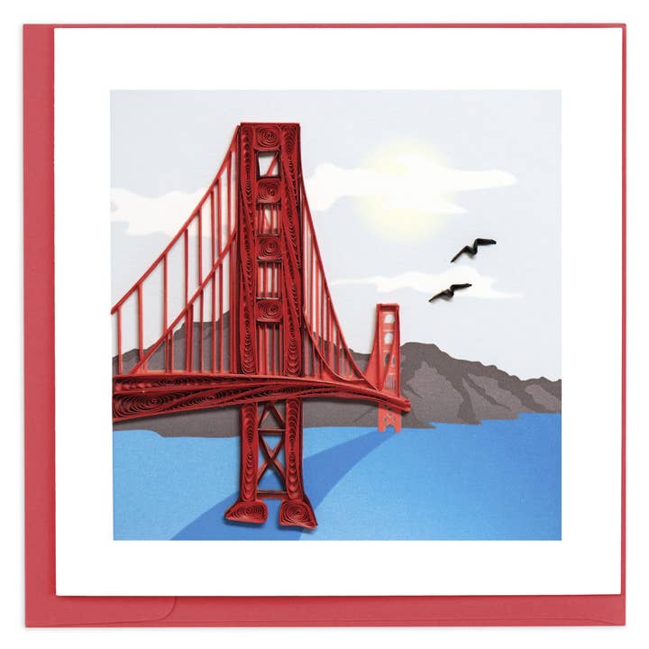 Quilling Card - Wholesale Everyday Greeting Card - Golden Gate Bridge