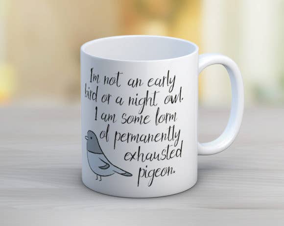 Quotable Life - Wholesale Coffee Mug - Exhausted Pigeon Coffee Mug0