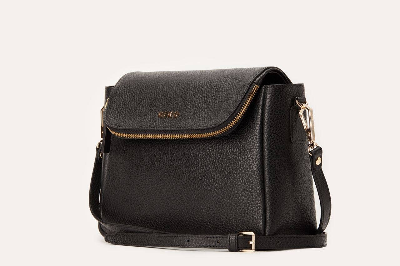 Kiko Leather - Vendita all'ingrosso Borsa a tracolla - Donna - Borsa a tracolla nera pieghevole3