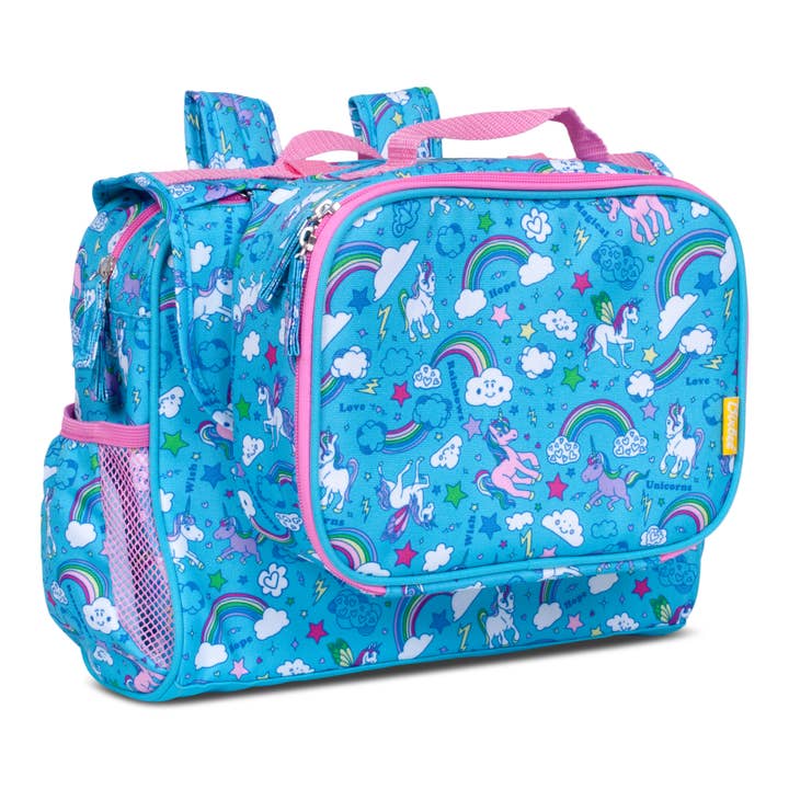 2 PC Imagination Set (Backpack, Lunchbox) - Unicorn Rainbow for wholesale by Bixbee