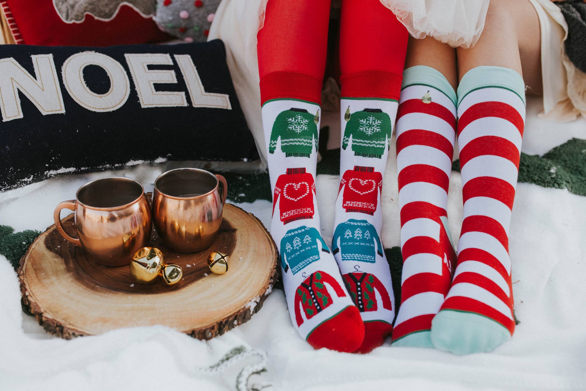 Woven Pear - Wholesale Socks - Unisex - Crew Socks, Naughty or Nice1