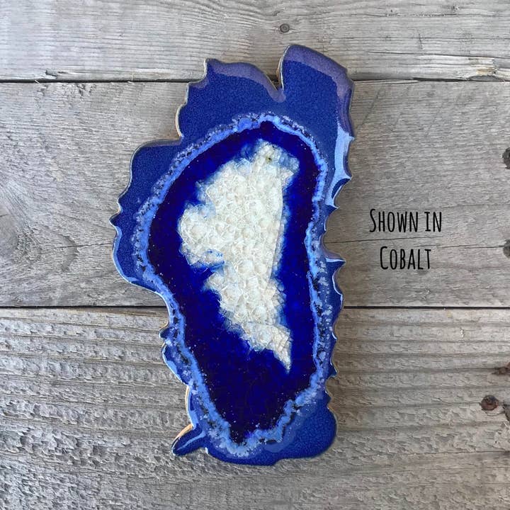 Lake Tahoe Coaster - Handmade Coaster, Ceramic, Stoneware for wholesale by Dock 6 Pottery