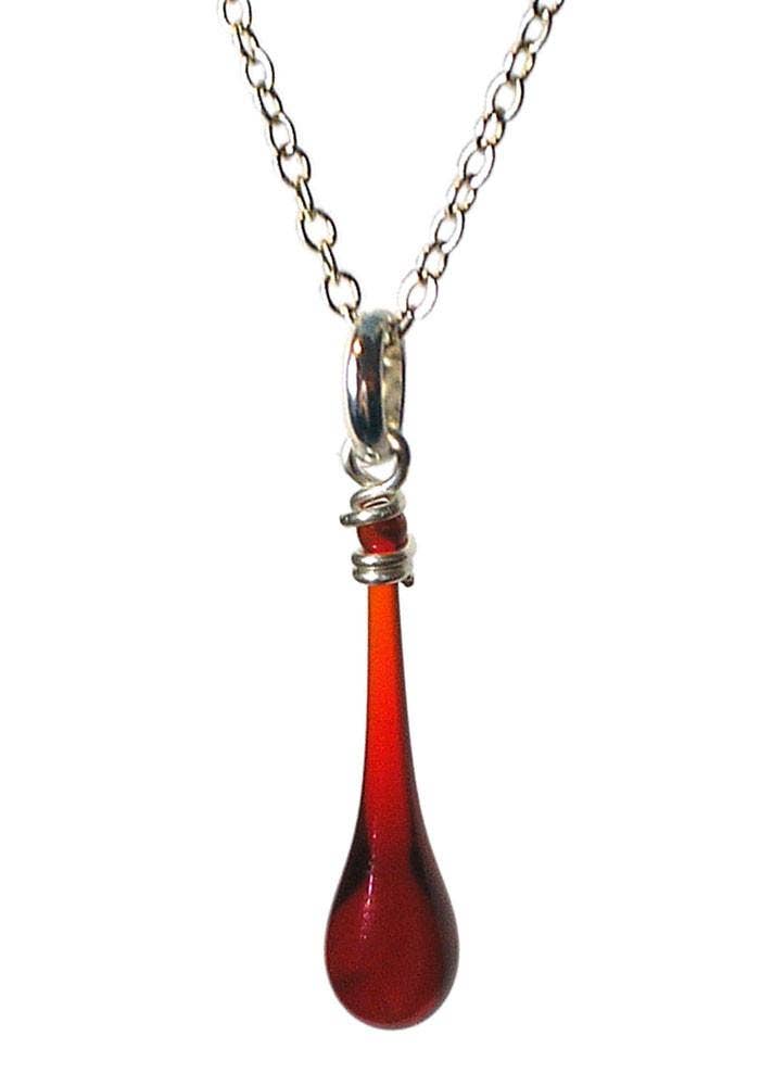 Sundrop Jewelry - Wholesale Pendant/Charm Necklace - Maressa Glass Teardrop Pendant Necklace17