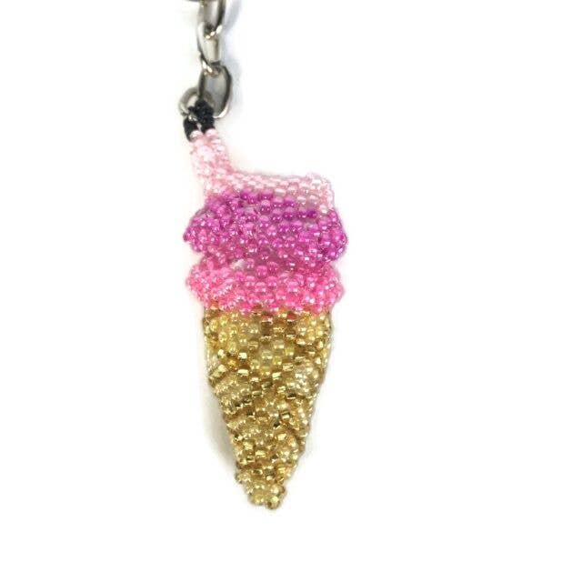 Lumily – wholesale Nyckelringar - Dam – Glass Cone Seed Pärla Nyckelkedja - Guatemala2