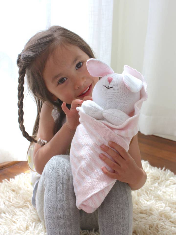 The Little Acorn - Wholesale Security/Cuddle Blanket - Baby - Rosie the Bunny Burrito Baby™
