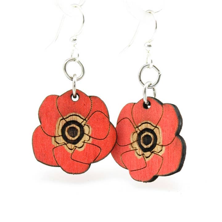 Poppy Flower Blossoms Earrings for wholesale by Green Tree Jewelry