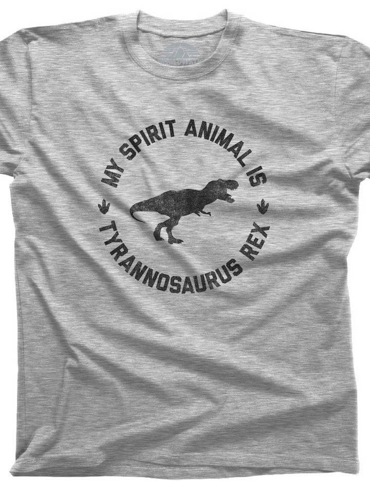 T-shirt da uomo My Spirit Animal Is T-Rex per la vendita all'ingrosso da parte di Boredwalk