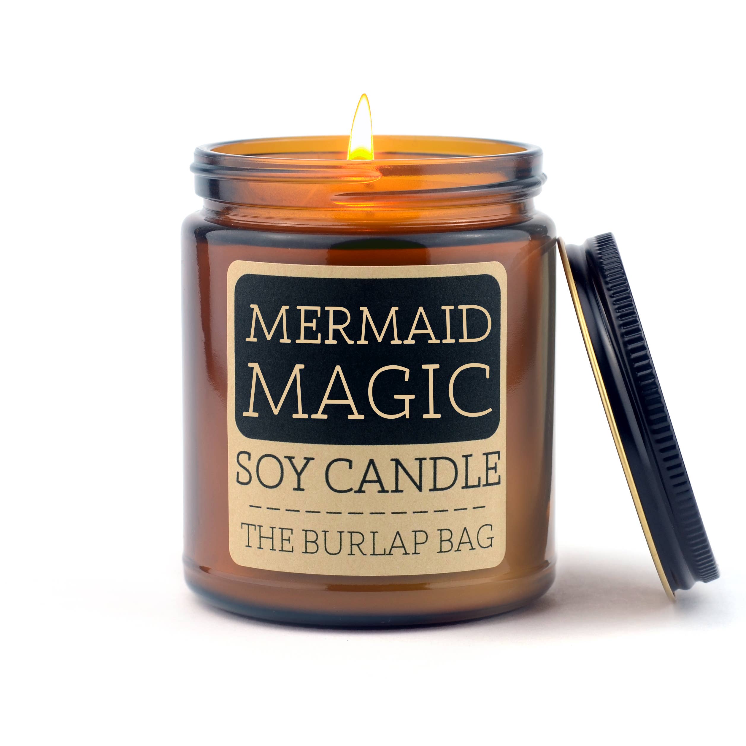 The Burlap Bag - Wholesale Jar/Filled Candle - Mermaid Magic - Soy Candle 9oz4