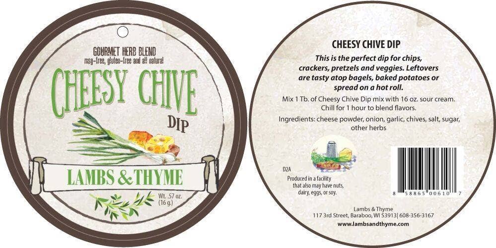 Lambs & Thyme - Wholesale Dip - Cheesy Chive Dip - Half Dozen1