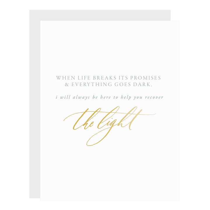 Little Well Paper Co. - Wholesale Sympathy Card - Recover the Light Card