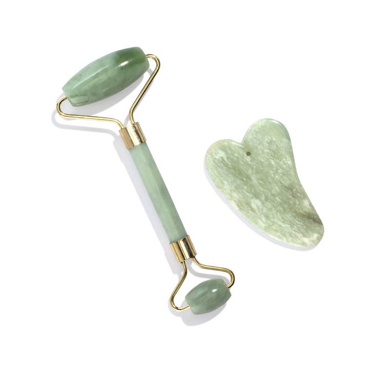 Jade Roller & Gua Sha Board Set for wholesale by Moon & Ivy