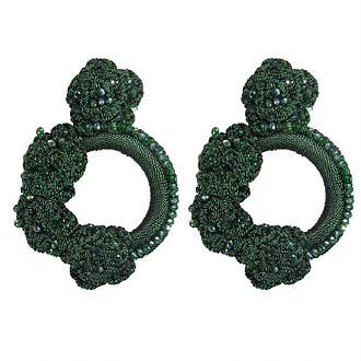 Green Queen Earrings for wholesale by NARA HANDMADE JEWELRY