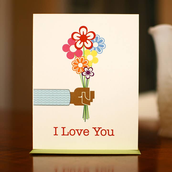 Love Bouquet I Love You Card - Dark for wholesale by MAN vs. GEORGE DESIGN