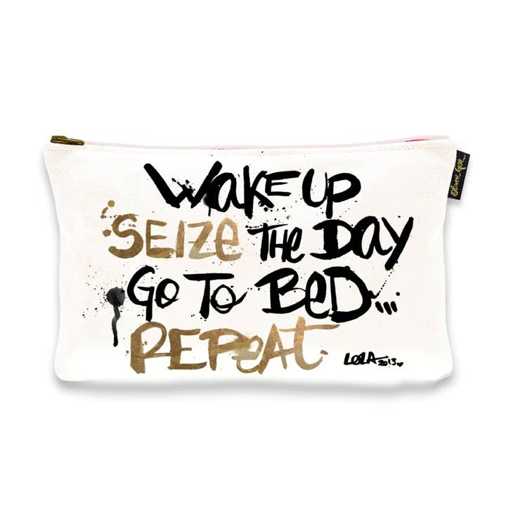 Oliver Gal 'Seize The Day' Pouch (Size 9x6) for wholesale by The Oliver Gal Artist