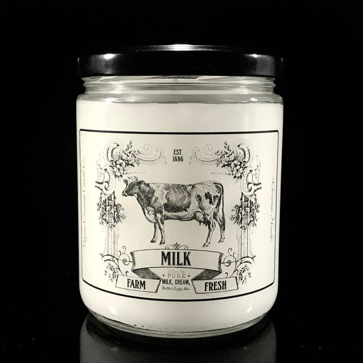 FV2-Farm Fresh Milk 16oz Jar for wholesale by Virginia Creamery Candle Co.