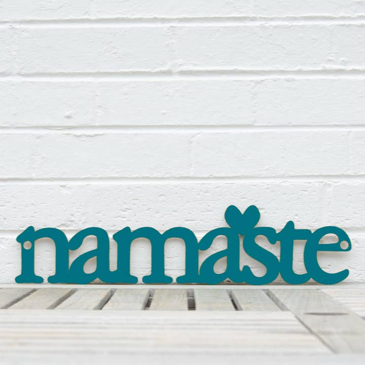 Namaste, Wood Yoga Lover Wall Decor for wholesale by Spunky Fluff