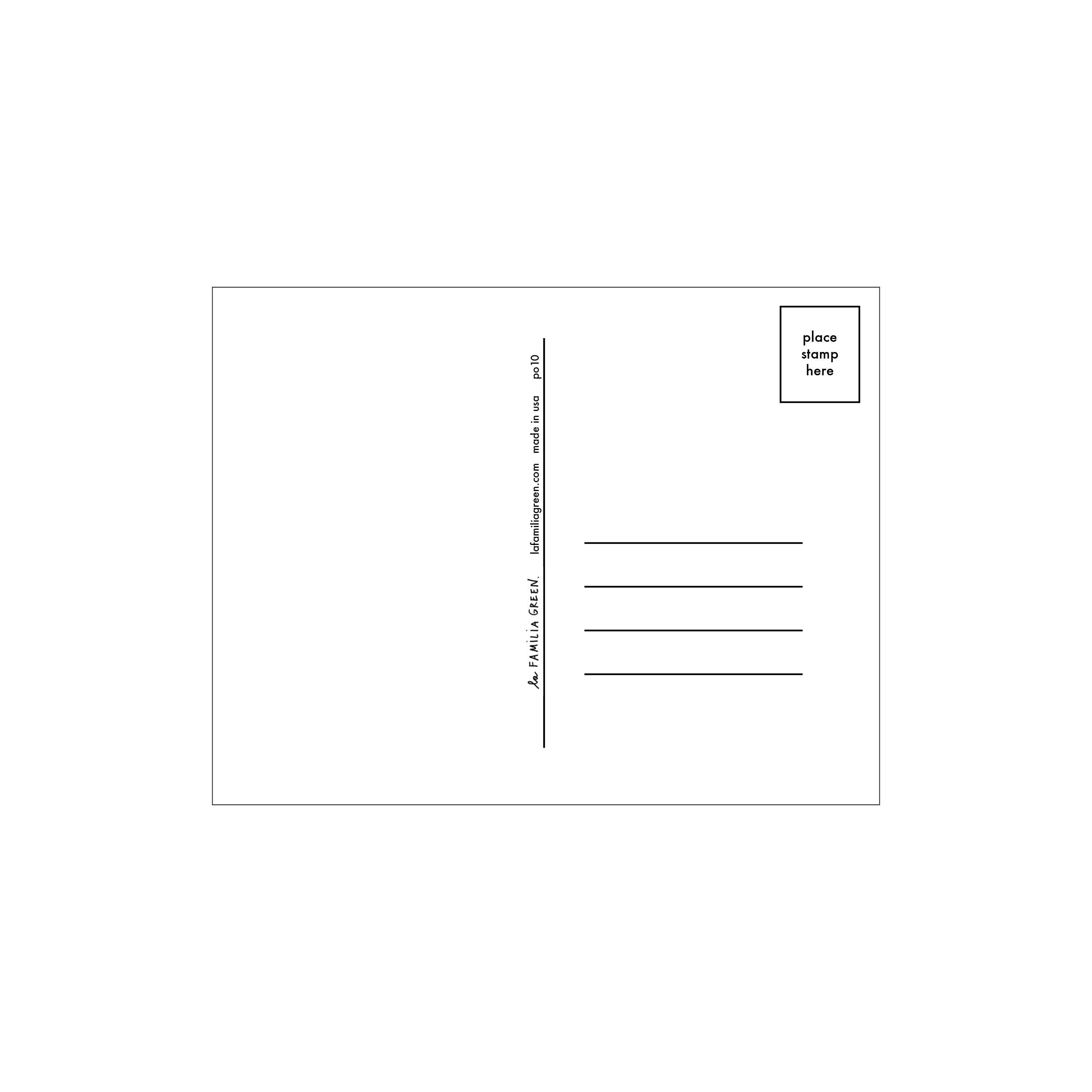 La Familia Green - Wholesale Postcard - Tourists Cats Postcard1