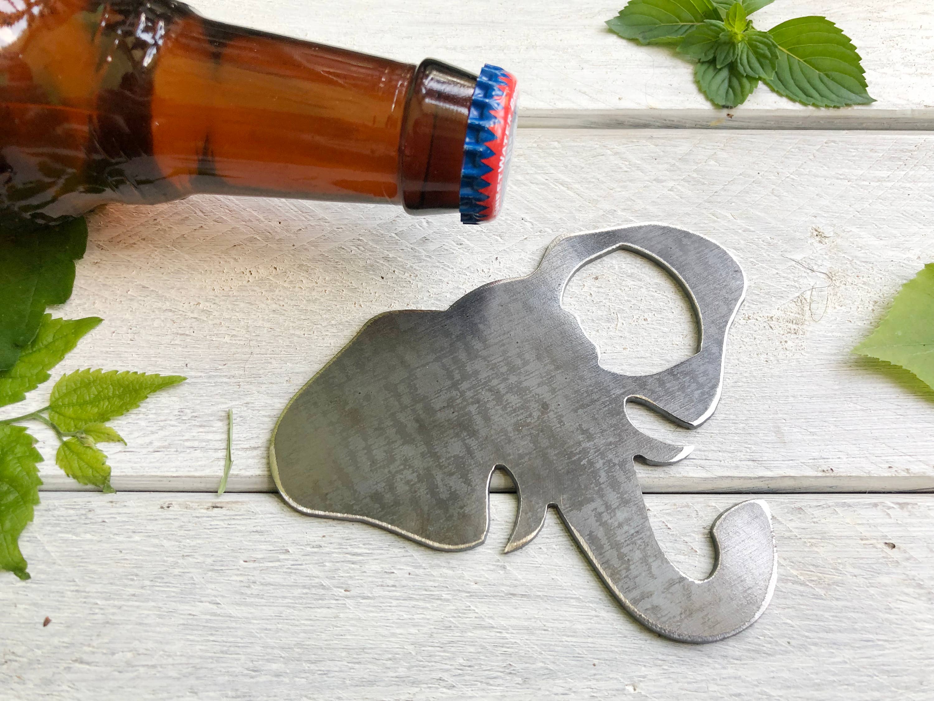 BE Creations & Designs, Inc. - Wholesale Bottle/Wine Opener - Elephant Head Metal Bottle Opener made from Recycled Steel1